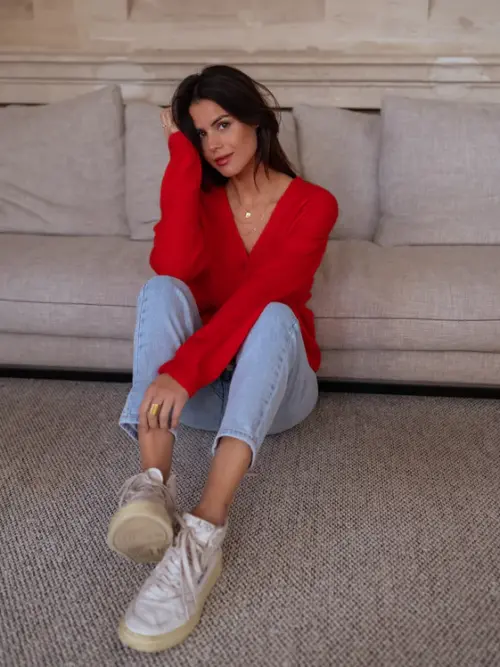 Red Gina Cardigan