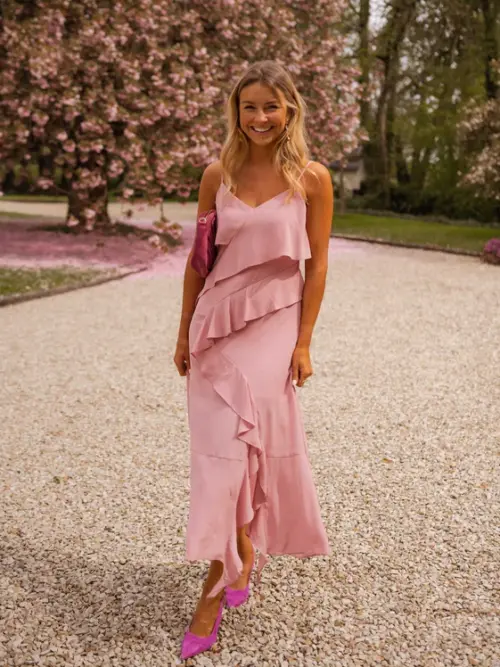 Dusty Pink Romane Dress